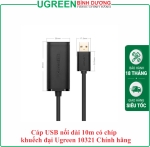 Cáp USB nối dài 10m có chíp khuếch đại Ugreen 10321 Chính hãng